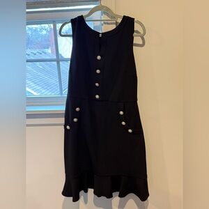 NWT Karl Lagerfeld’s sheath black with pearl buttons size 10 fits like 8
